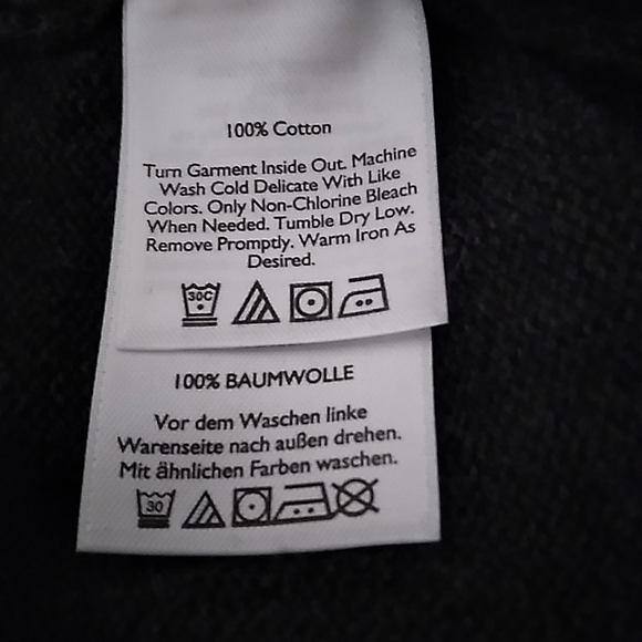 Eddie Bauer Men SZ L 1/4 Zip Dark Grey Sweater 100% Cotton - Picture 7 of 8